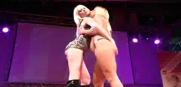  Lesbian strippers stage dance